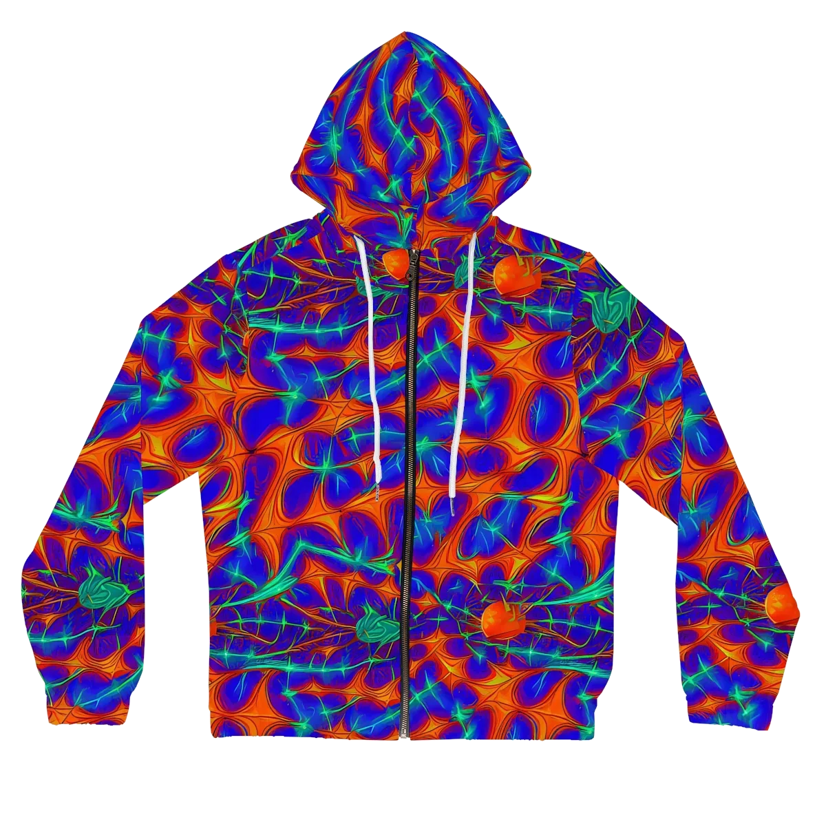 Nebula Tides on Women's Full-Zip Hoodie — Front