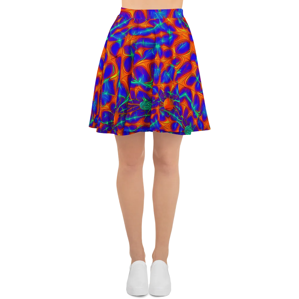 Nebula Tides on Skater Skirt — Front
