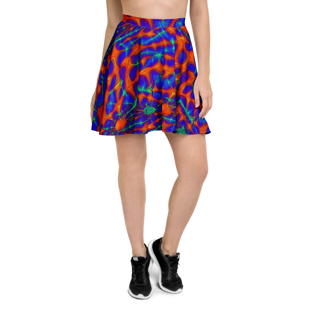 Nebula Tides on Skater Skirt — Front