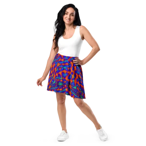 Nebula Tides on a Skater Skirt