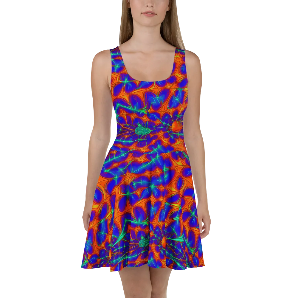 Nebula Tides on Skater Dress — Front