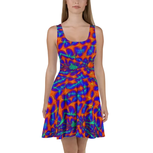 Nebula Tides on a Skater Dress