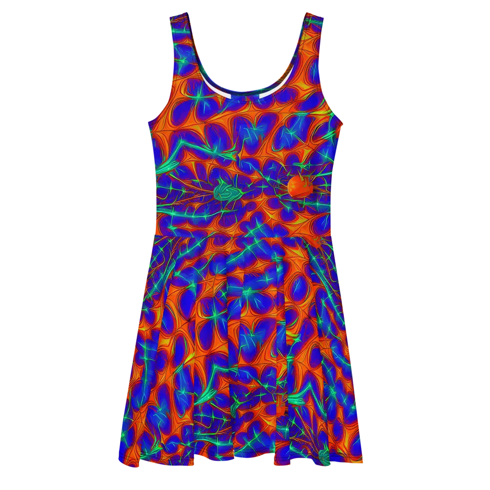 Nebula Tides on Skater Dress — Front