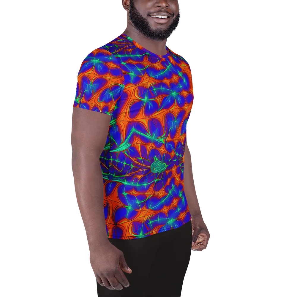 Nebula Tides on Men's Athletic T-Shirt — Right