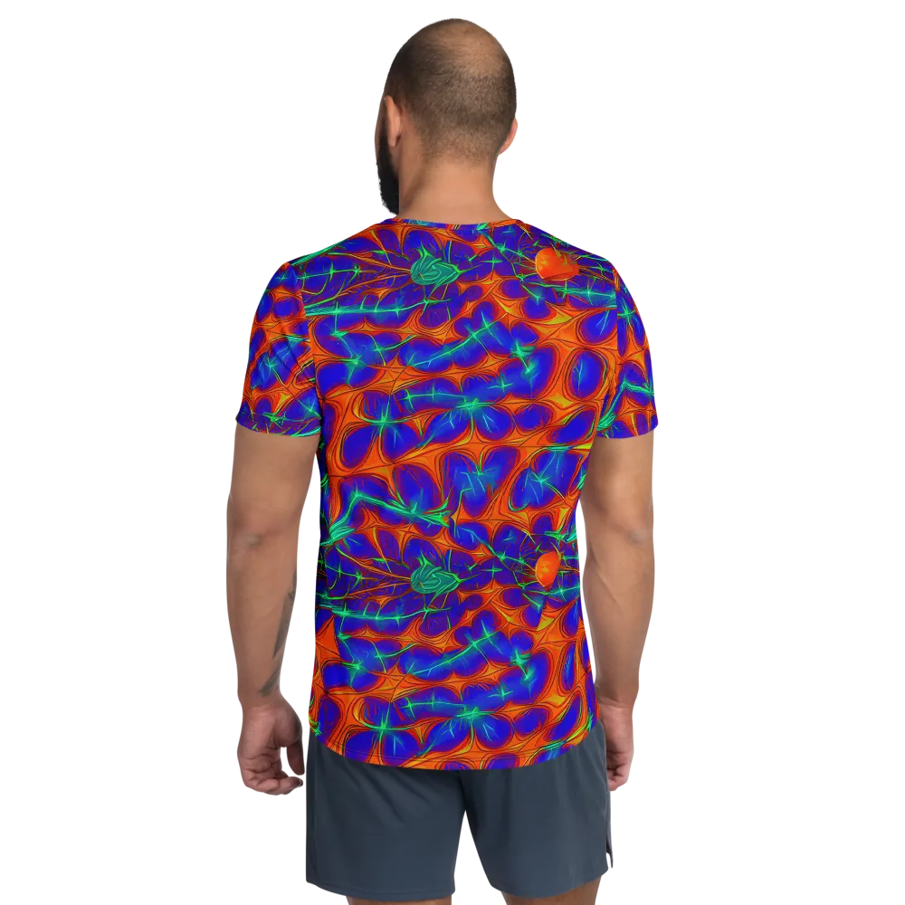Nebula Tides on Men's Athletic T-Shirt — Back