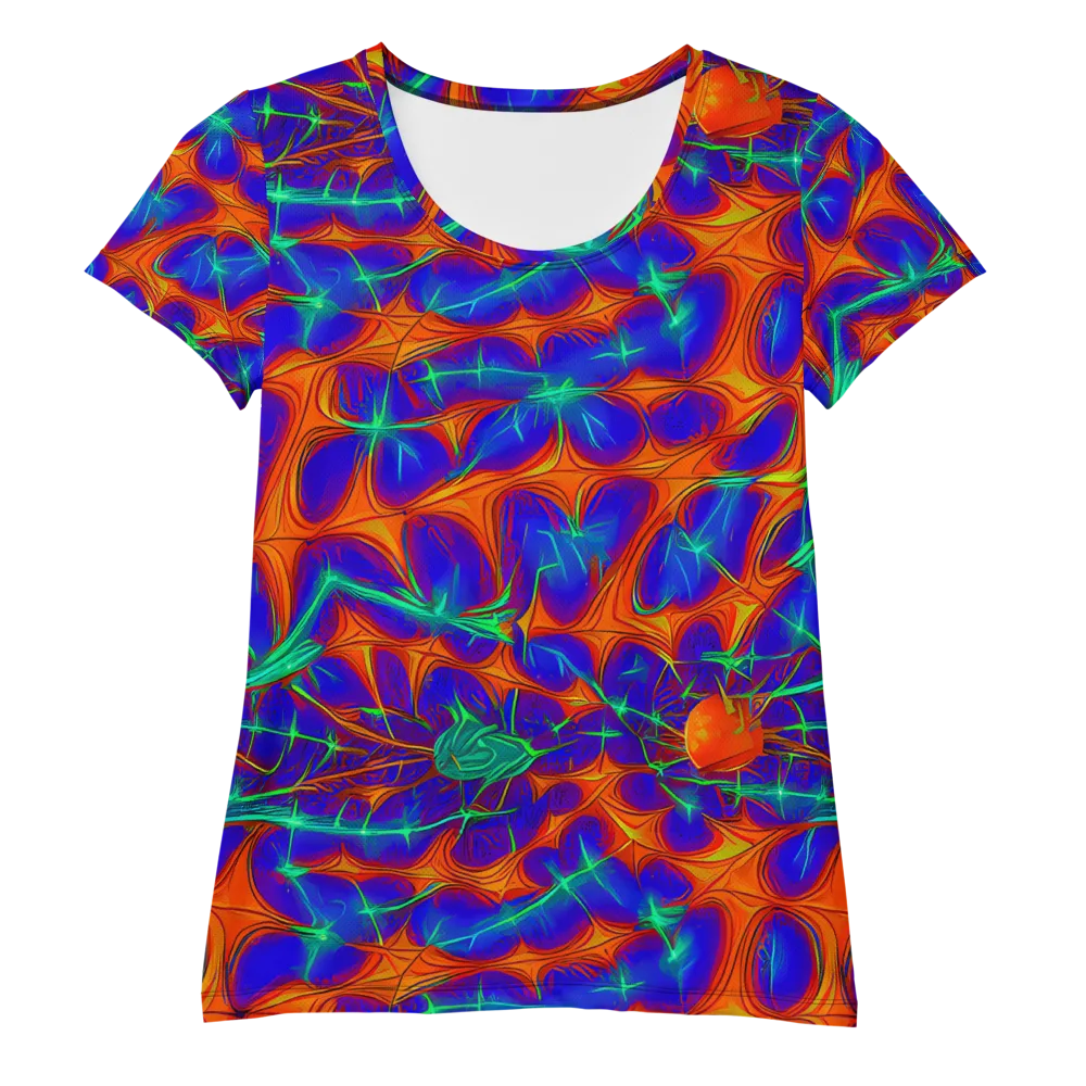 Nebula Tides on Women's Athletic T-Shirt — Front