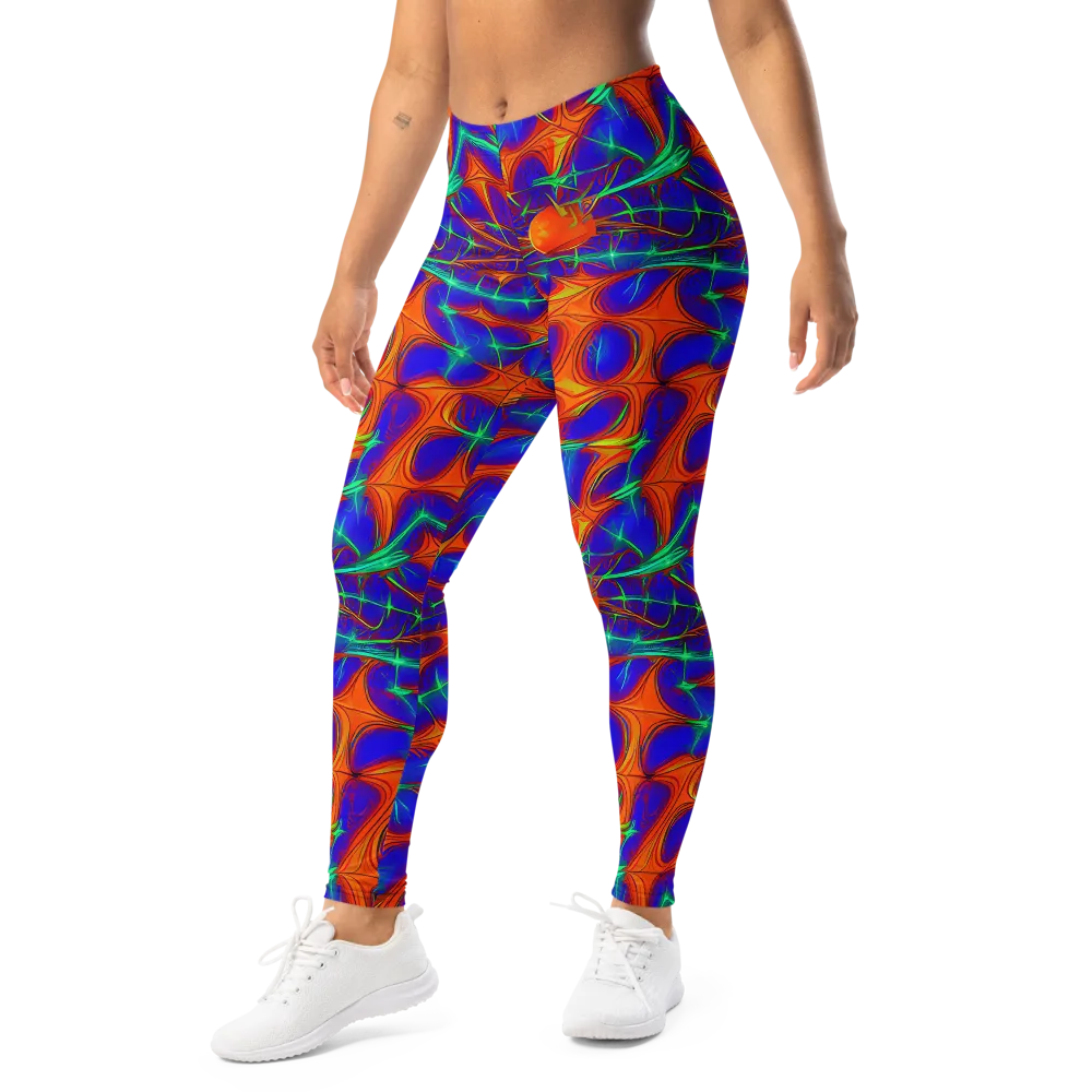 Nebula Tides on Leggings — Left Front