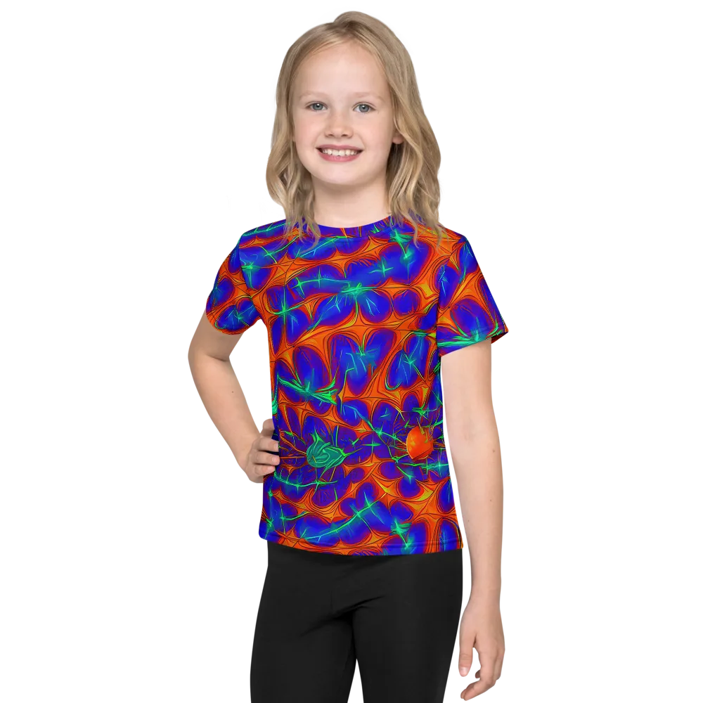 Nebula Tides on Kids Crew Neck T-Shirt — Front