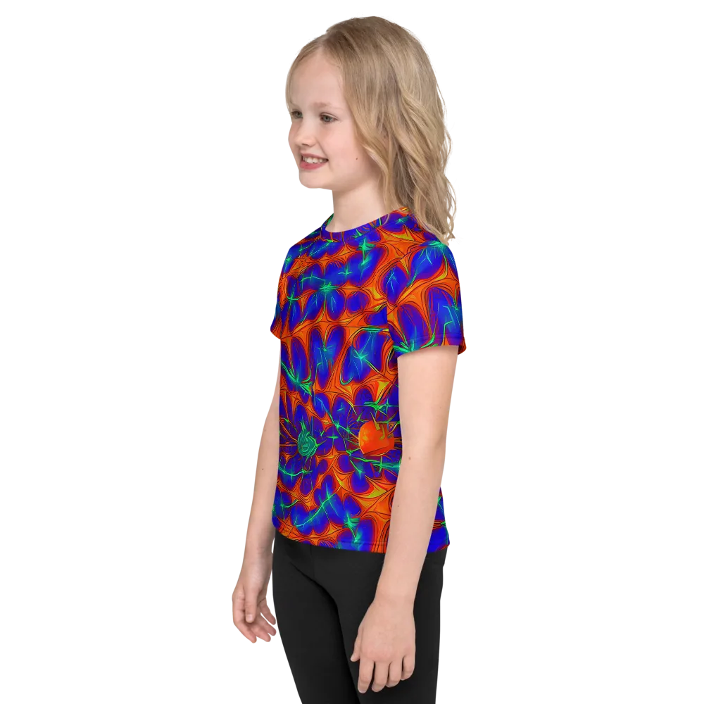 Nebula Tides on Kids Crew Neck T-Shirt — Left