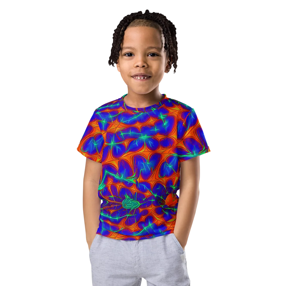 Nebula Tides on Kids Crew Neck T-Shirt — Front