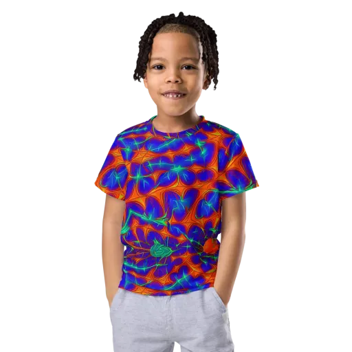 Nebula Tides on a Kids Crew Neck T-Shirt