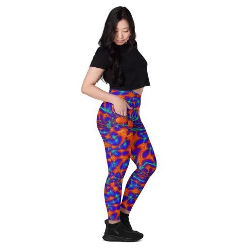 Nebula Tides on a Leggings with Pockets