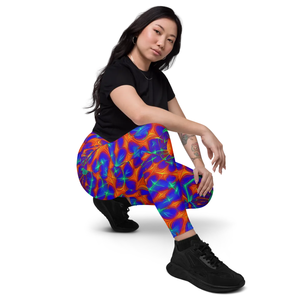 Nebula Tides on Leggings with Pockets — Right Front