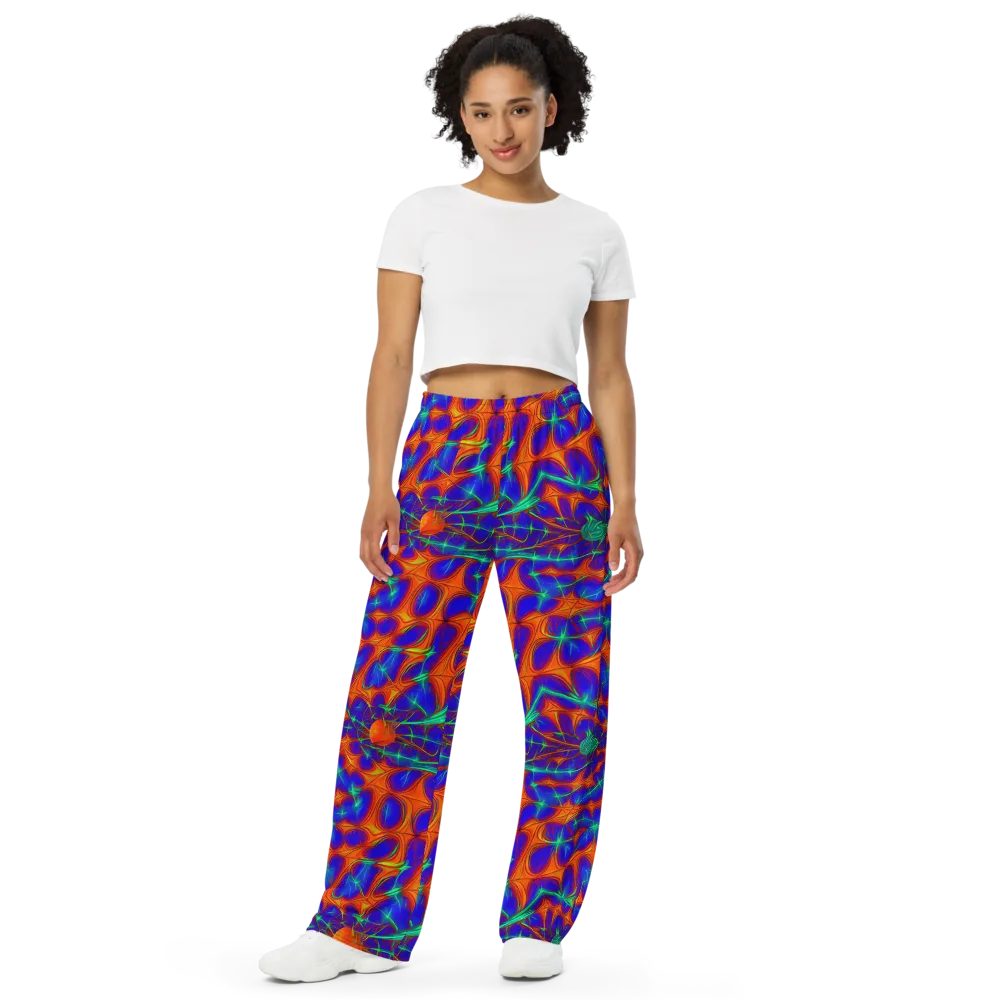 Nebula Tides on Wide-Leg Pants — Front