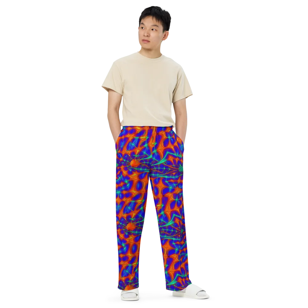 Nebula Tides on Wide-Leg Pants — Front