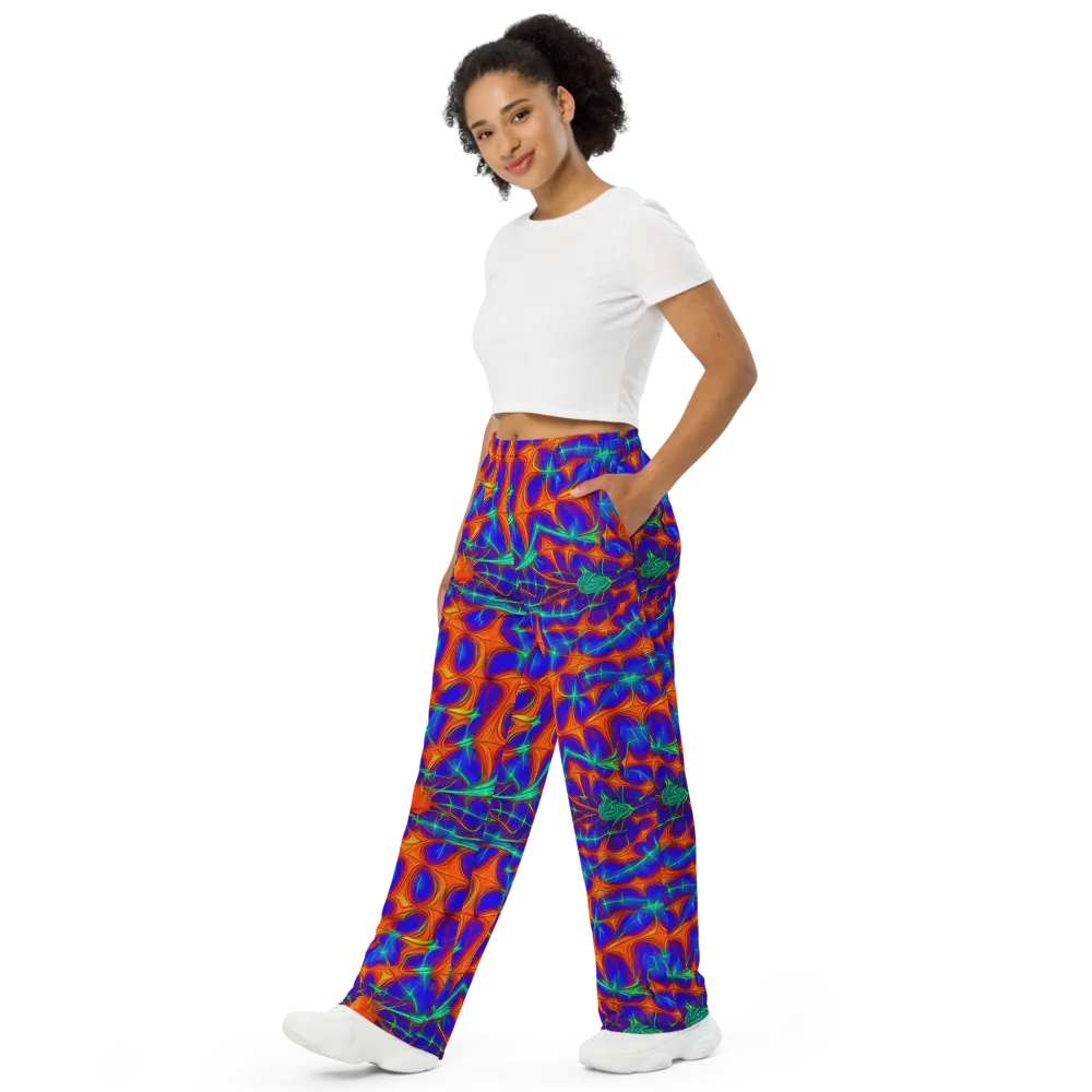 Nebula Tides on Wide-Leg Pants — Left Front