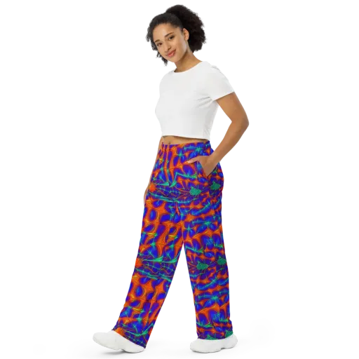 Nebula Tides on a Wide-Leg Pants