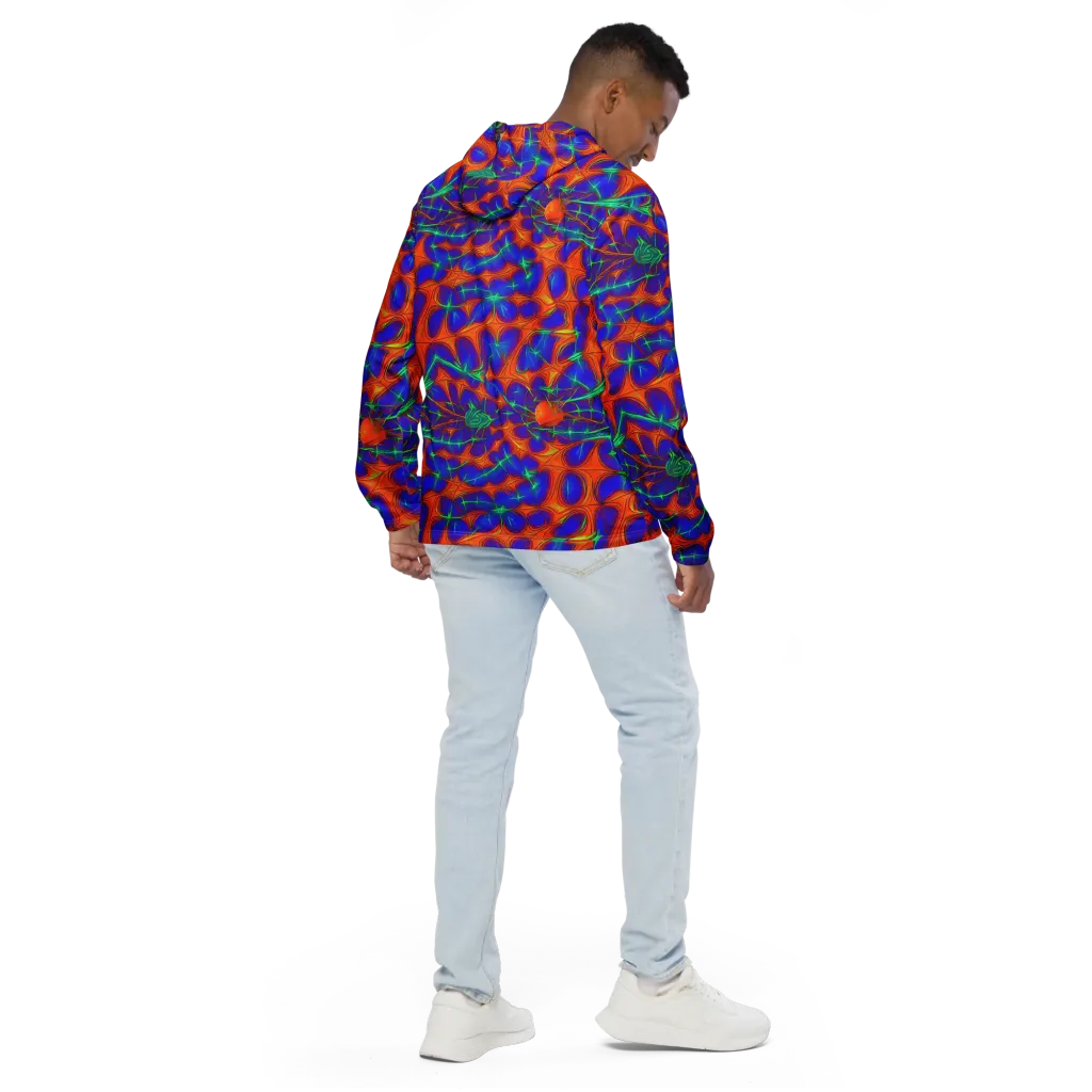 Nebula Tides on Men's Windbreaker — Back