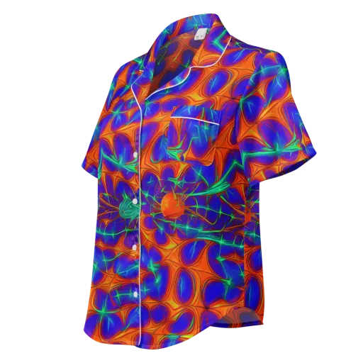 Nebula Tides on a Women's Short Sleeve Pajama Top