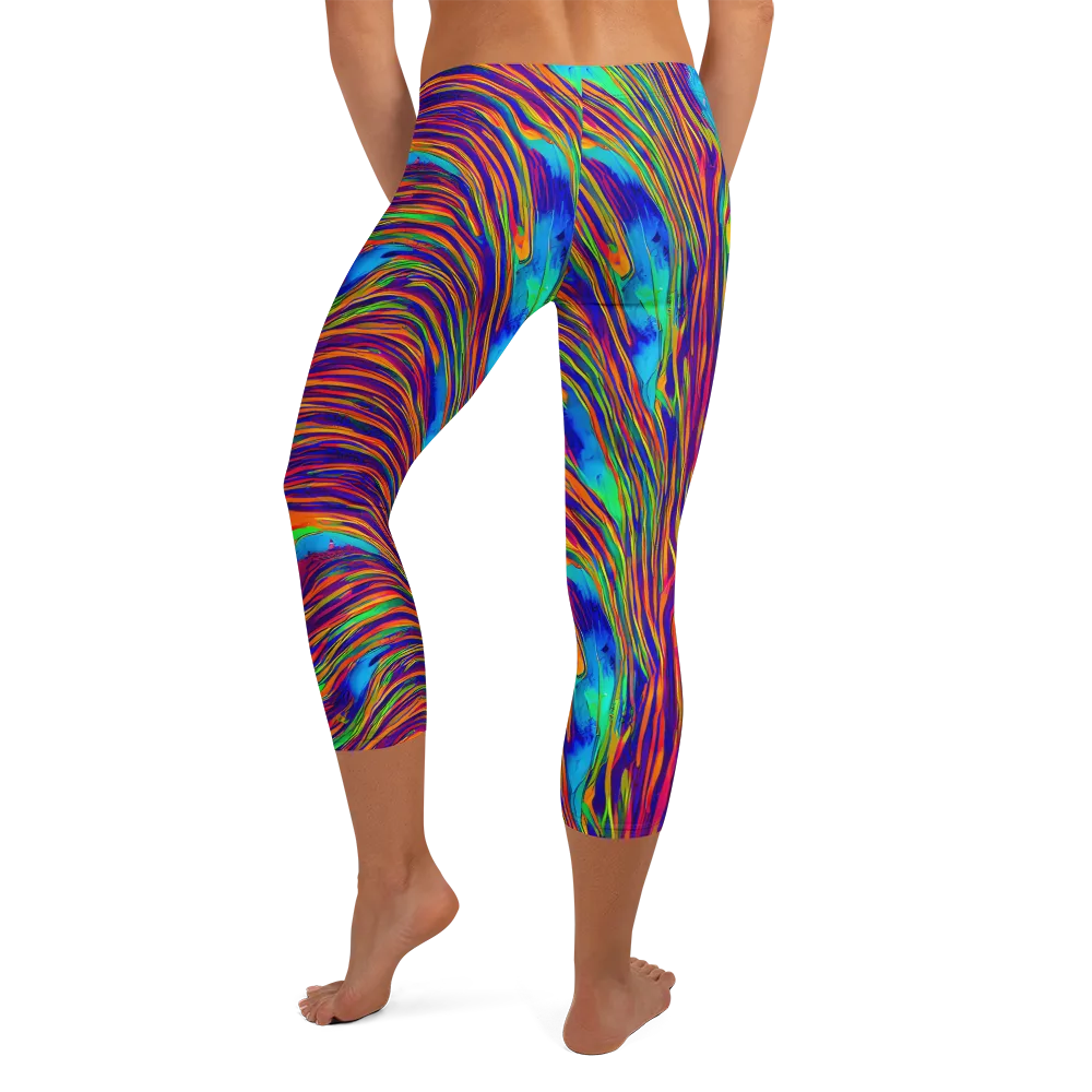 Lux Waves on Capri Leggings — Back
