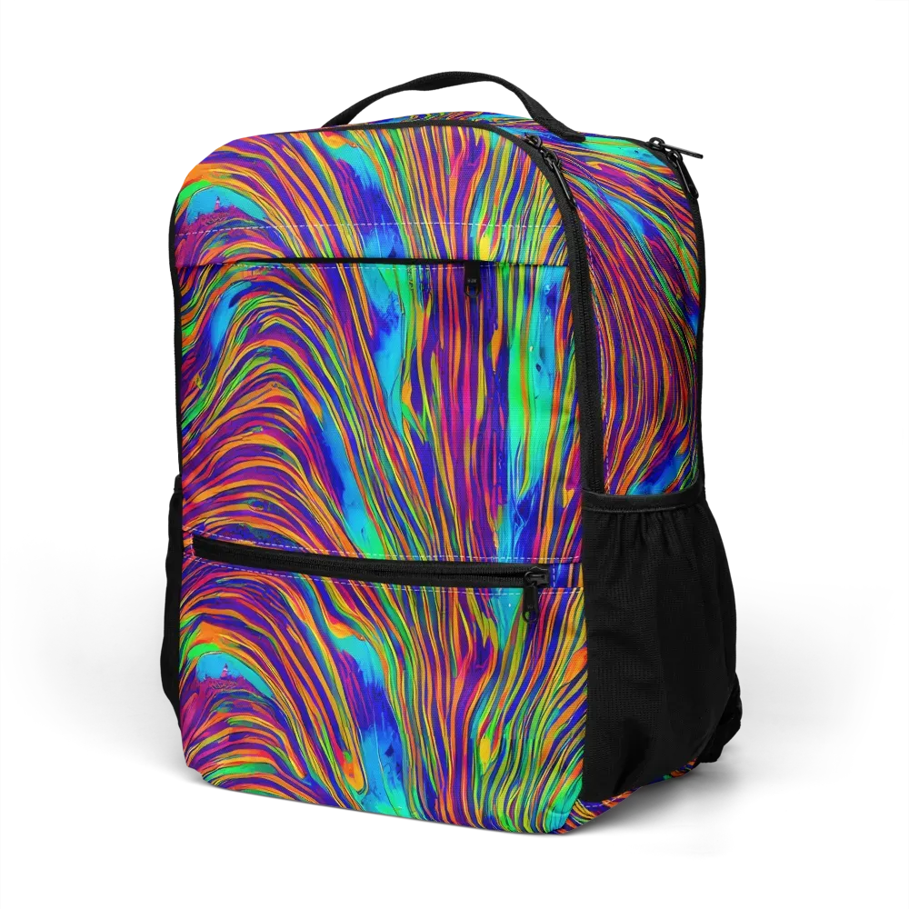 Lux Waves on Utility Backpack — Left Front