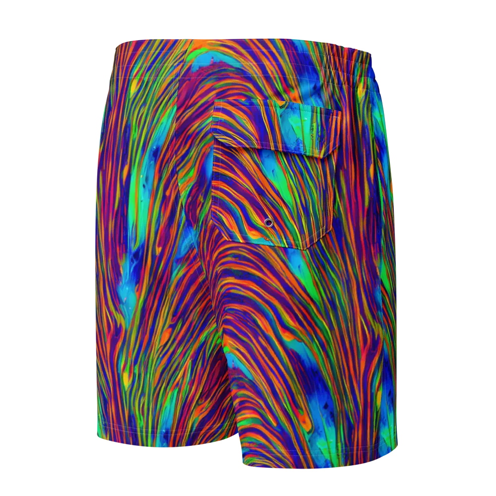 Lux Waves on Men's Board Shorts — Back