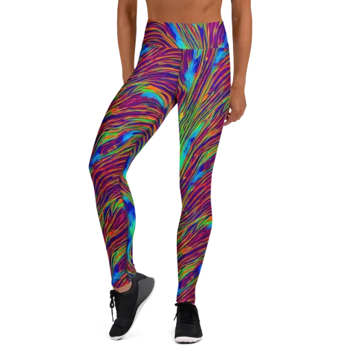 Lux Waves on a Yoga Leggings