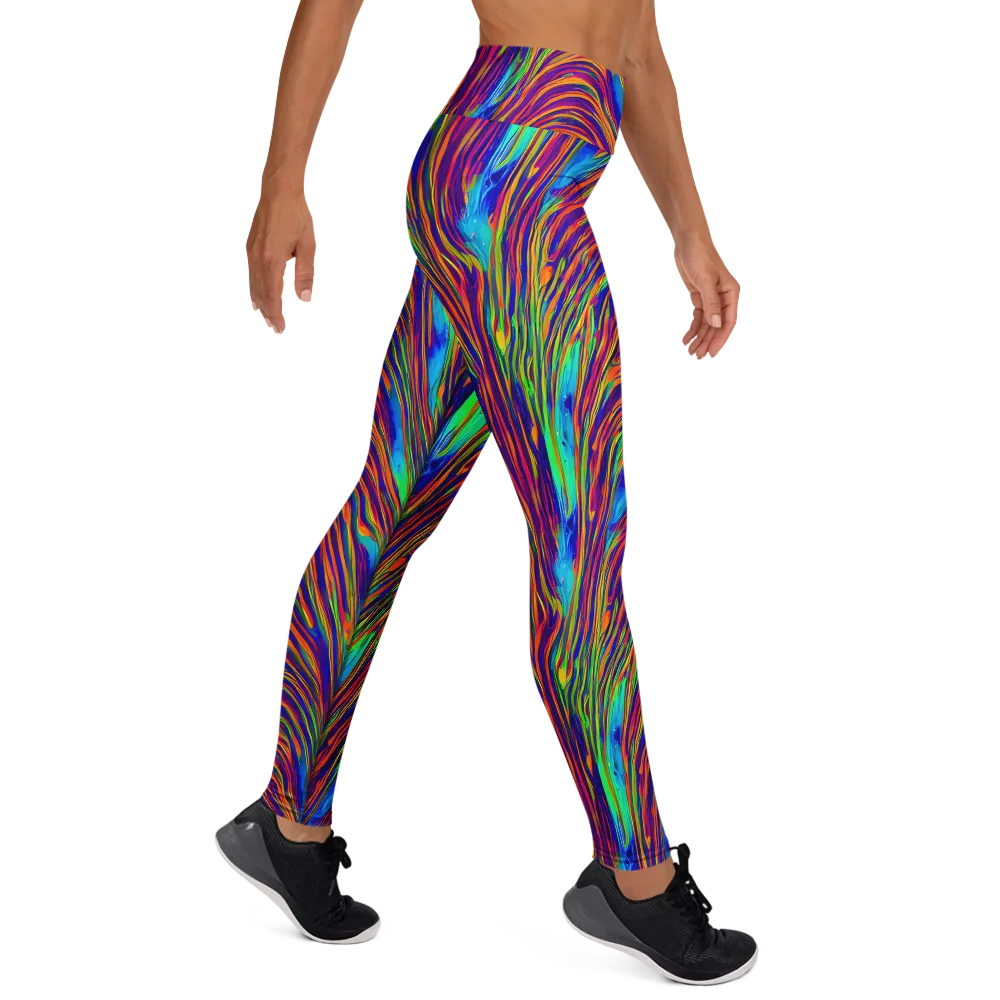 Lux Waves on Yoga Leggings — Right