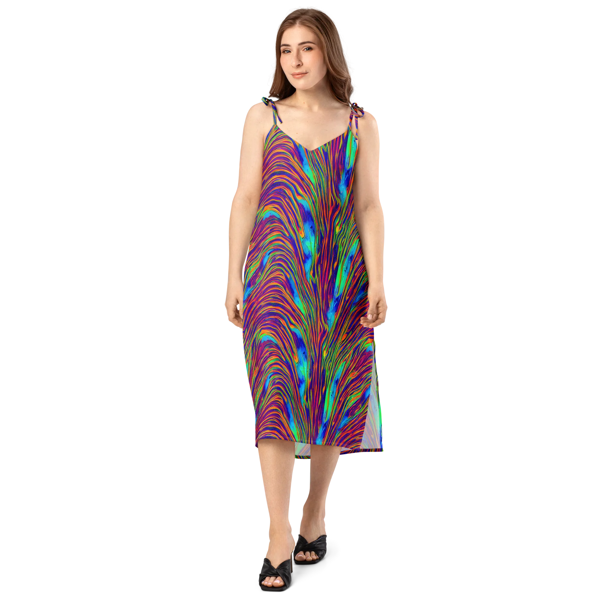 Lux Waves on Slip Dress — Front