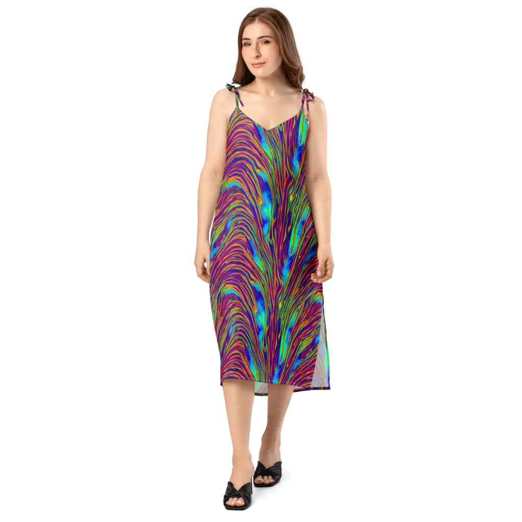 Lux Waves on Slip Dress — Front