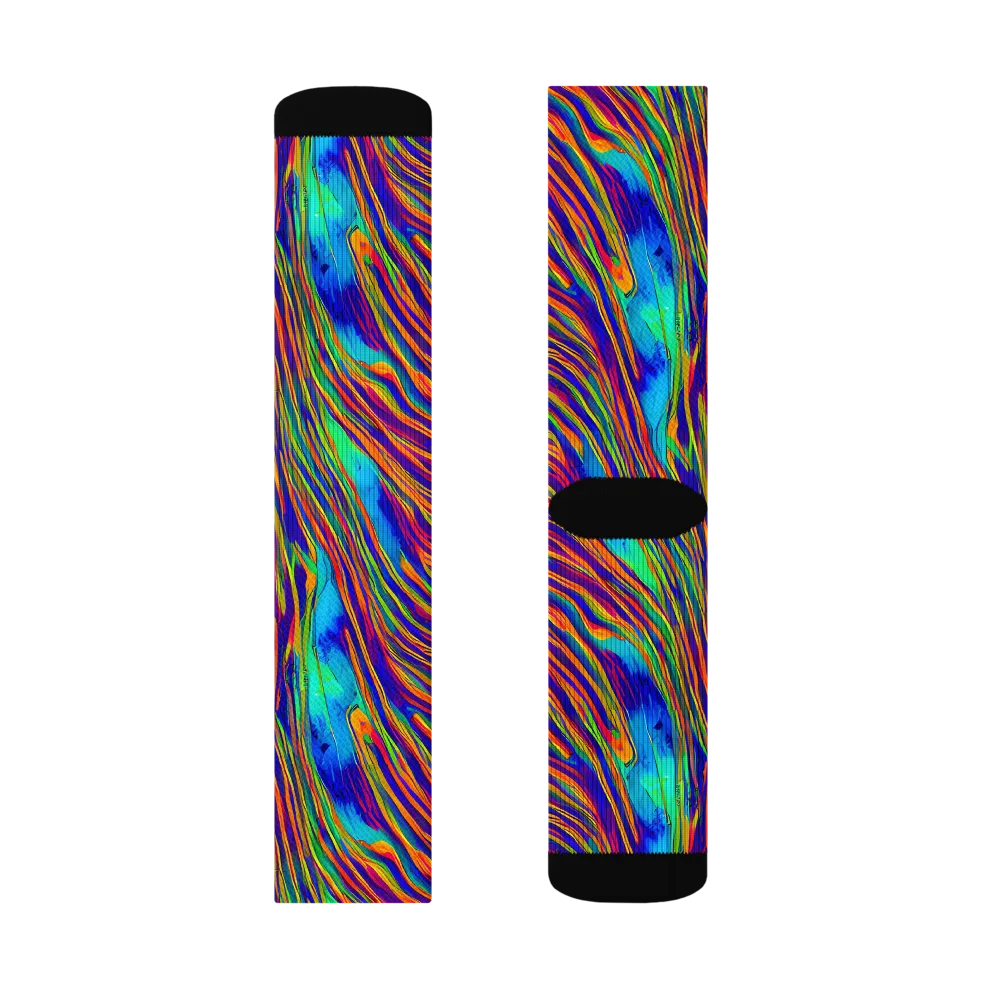 Lux Waves on Socks — Right Sock