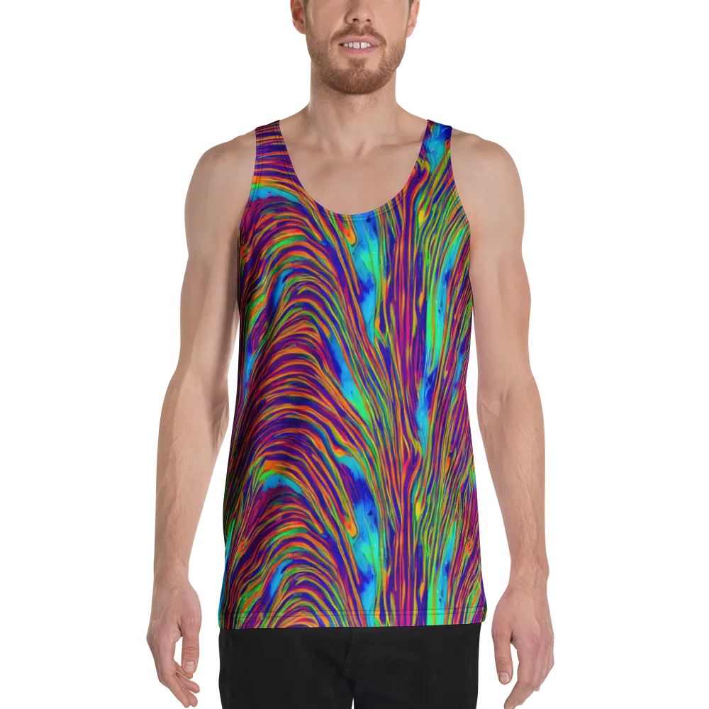 Lux Waves on Men's Tank Top — Front