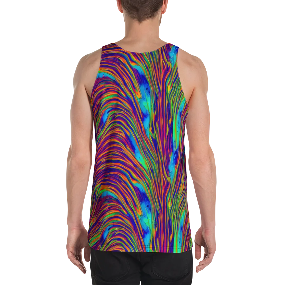 Lux Waves on Men's Tank Top — Back