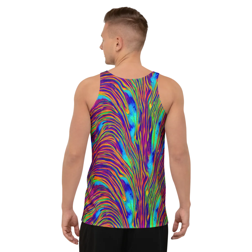 Lux Waves on Men's Tank Top — Back