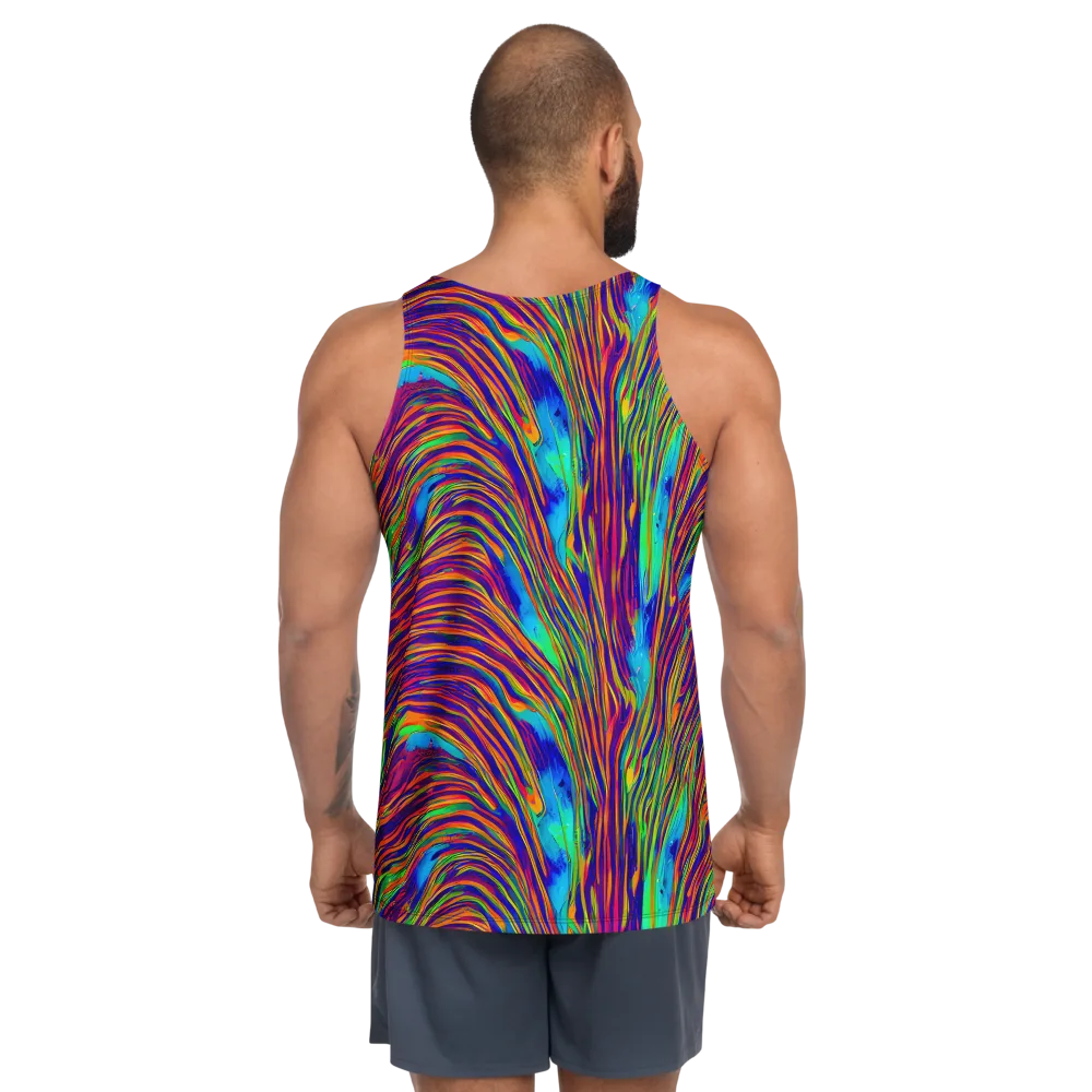Lux Waves on Men's Tank Top — Back