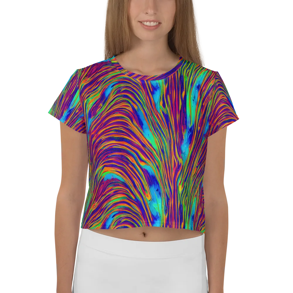 Lux Waves on Crop Tee — Front