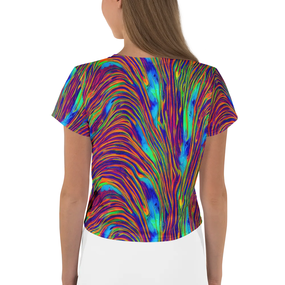 Lux Waves on Crop Tee — Back