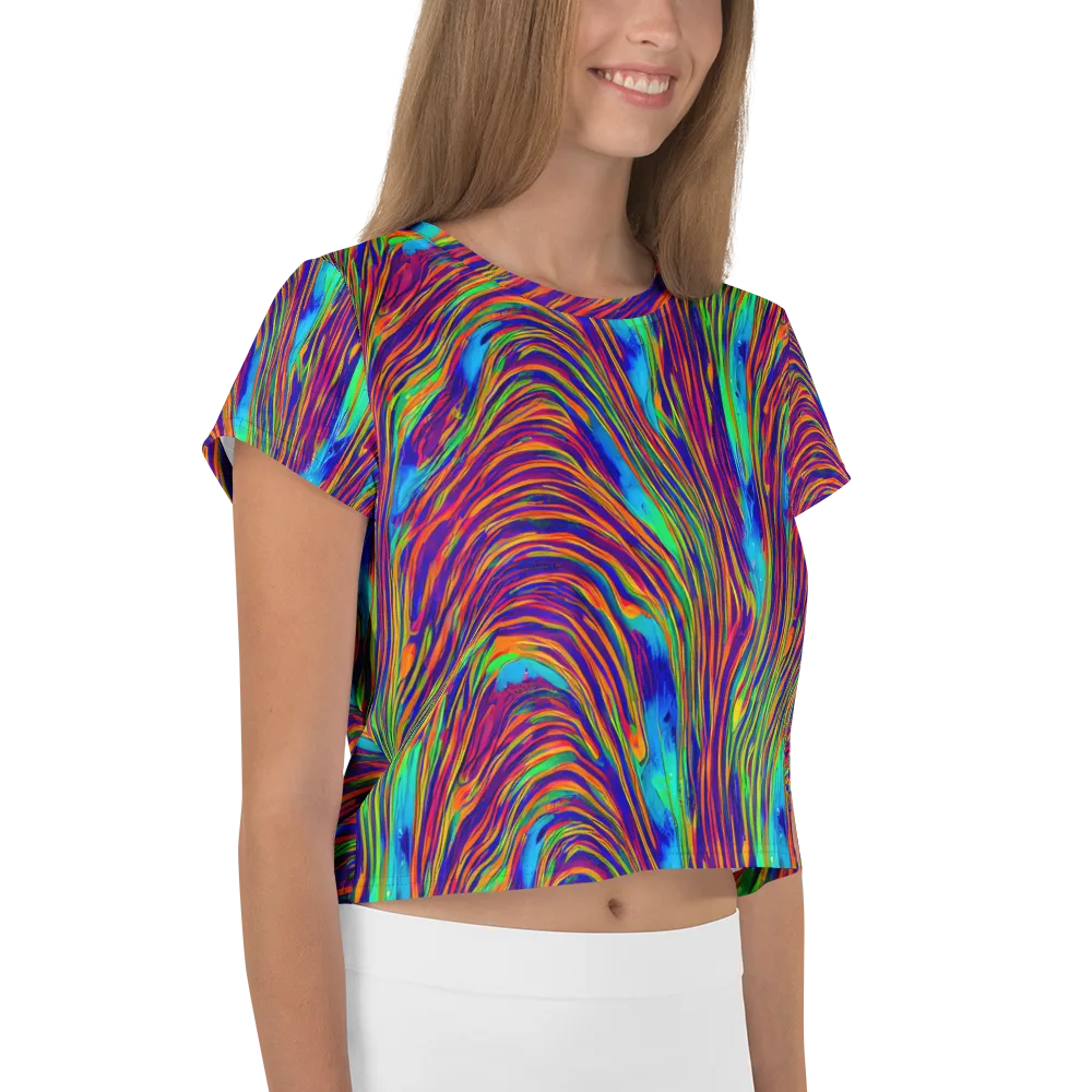 Lux Waves on Crop Tee — Right