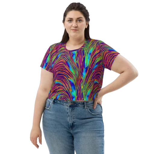 Lux Waves on a Crop Tee