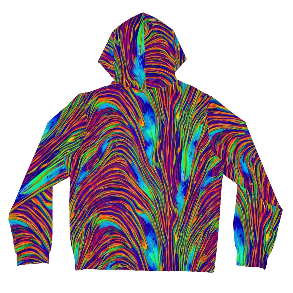 Lux Waves on Women's Full-Zip Hoodie — Back
