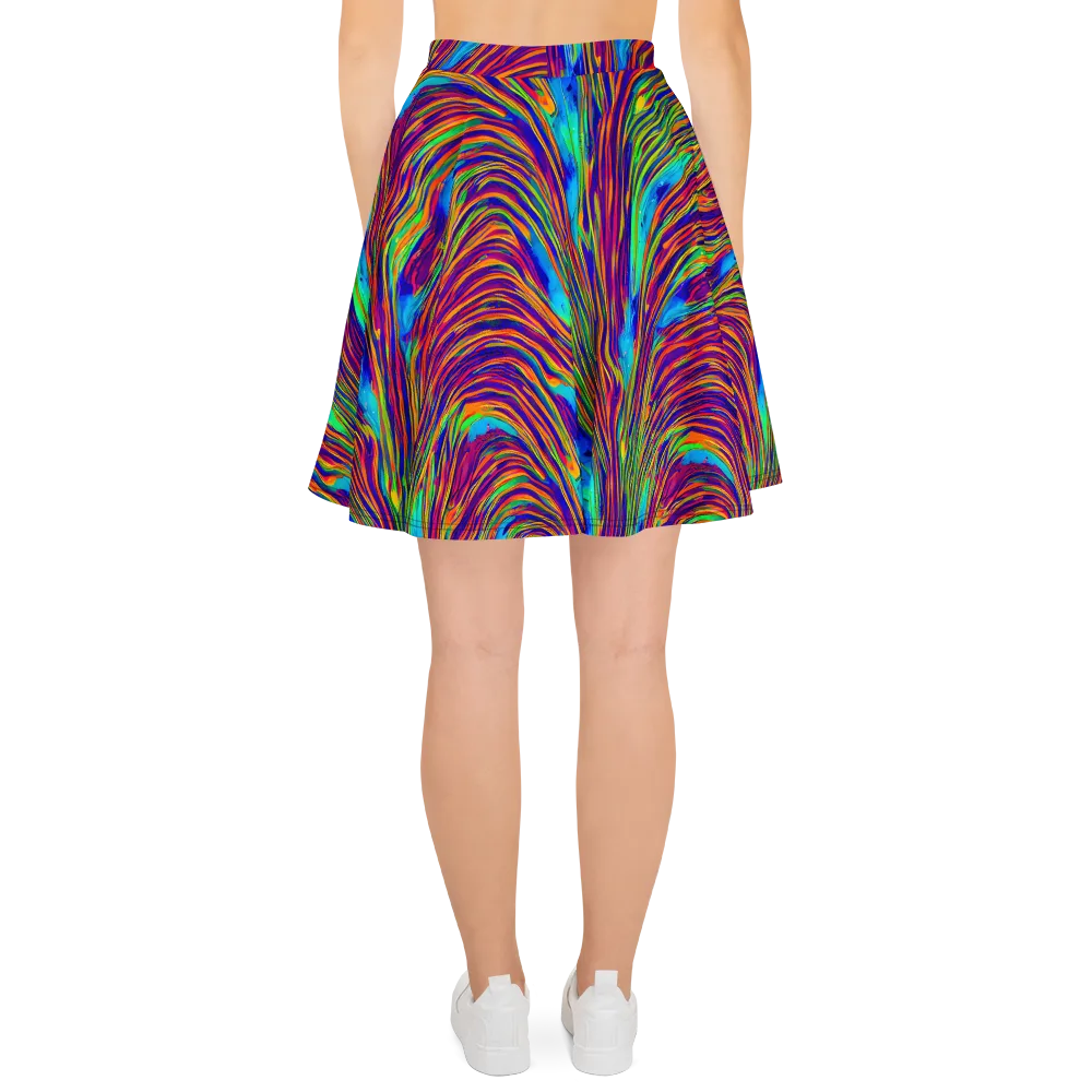 Lux Waves on Skater Skirt — Back