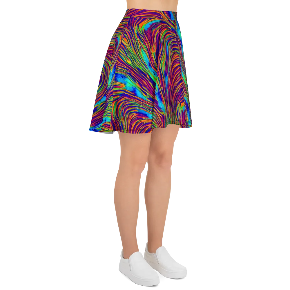 Lux Waves on Skater Skirt — Right
