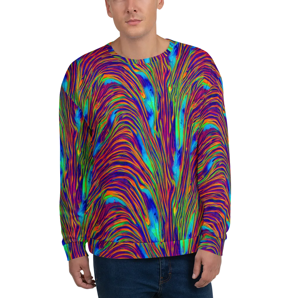 Lux Waves on Sweatshirt — Front