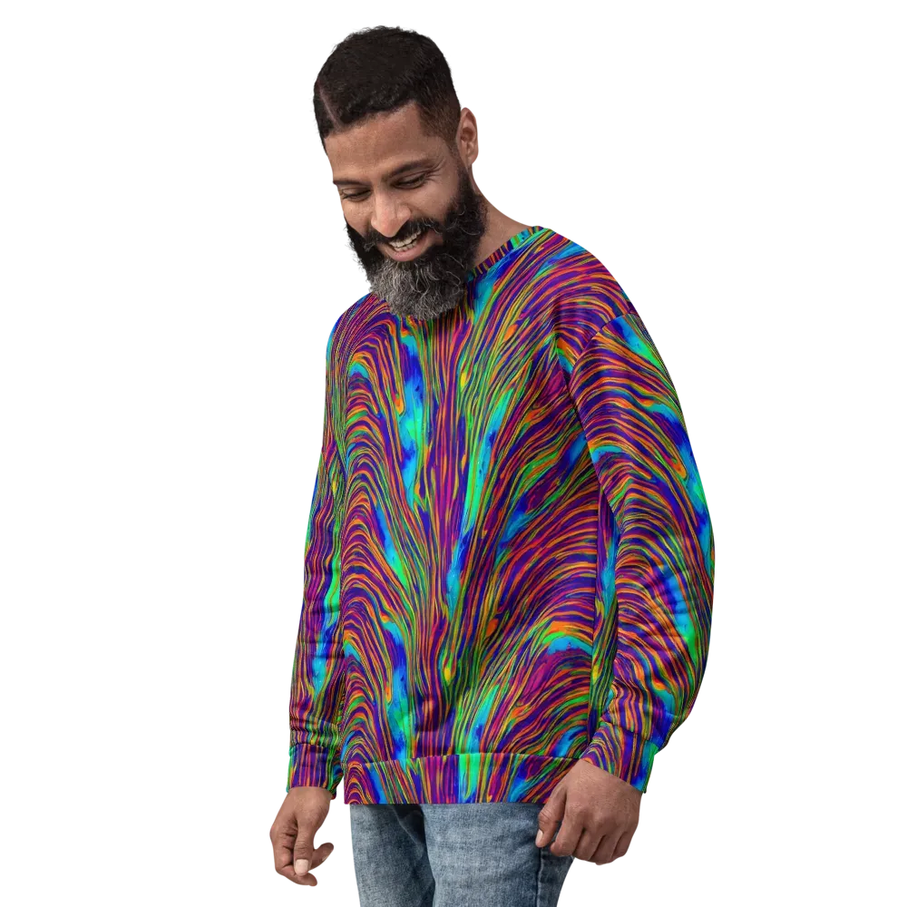 Lux Waves on Sweatshirt — Left Front