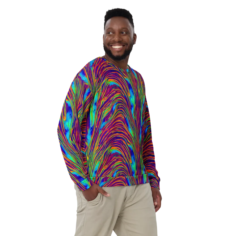 Lux Waves on Sweatshirt — Front