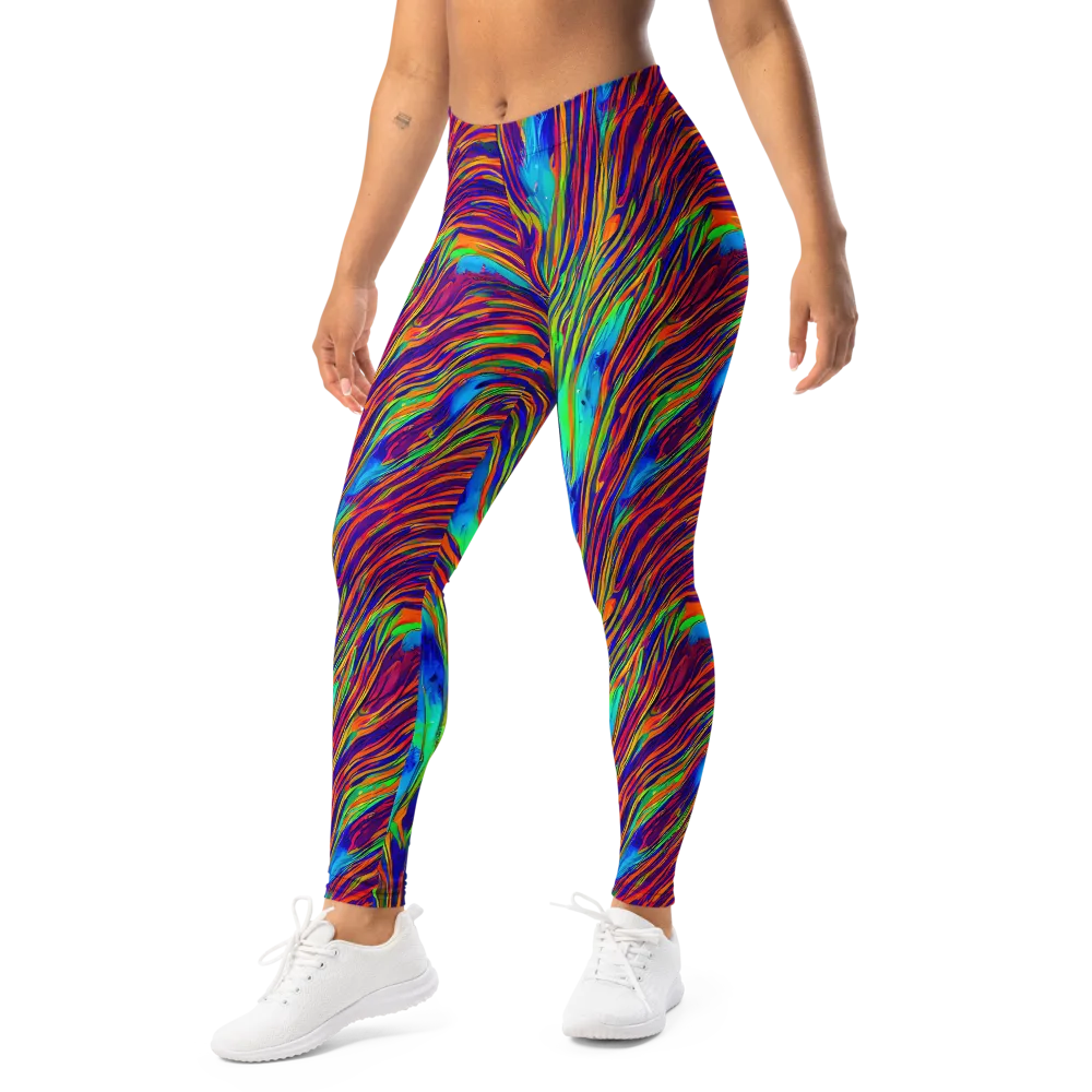 Lux Waves on Leggings — Left Front