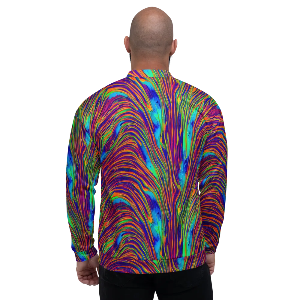 Lux Waves on Bomber Jacket — Back