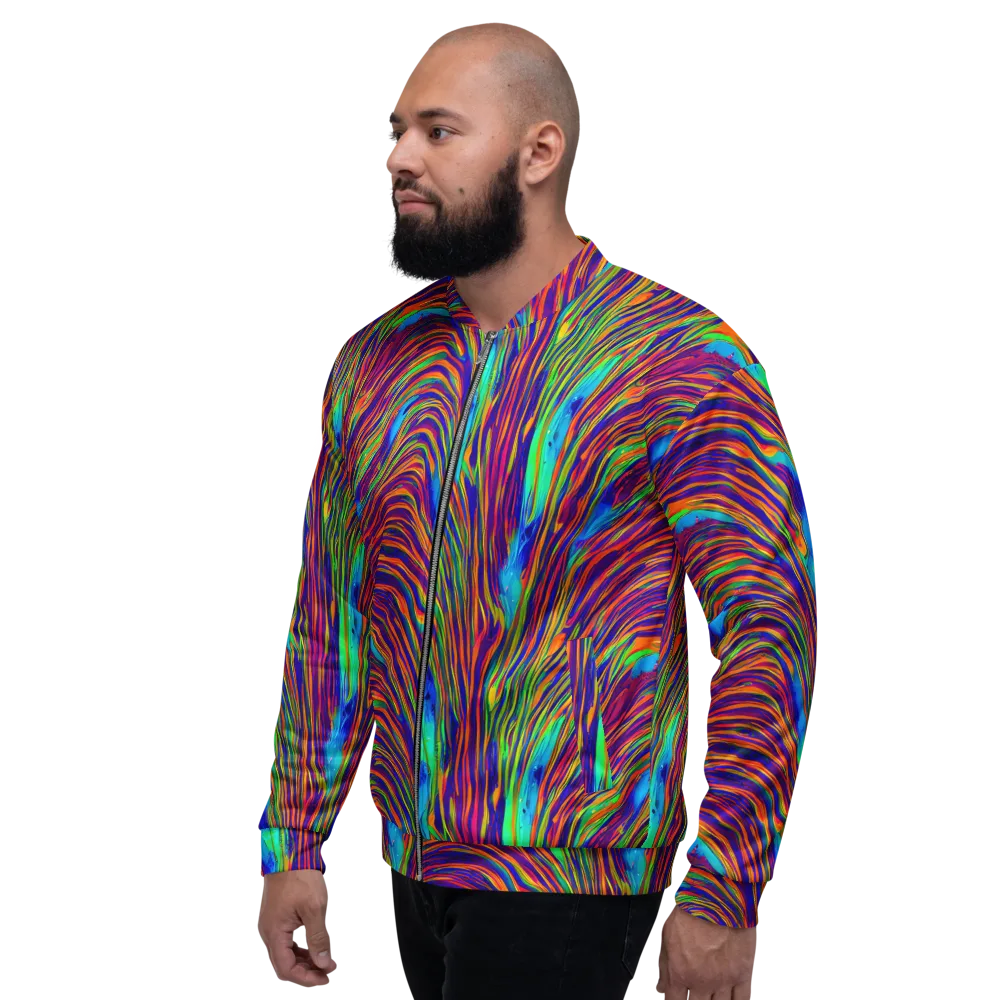 Lux Waves on Bomber Jacket — Left