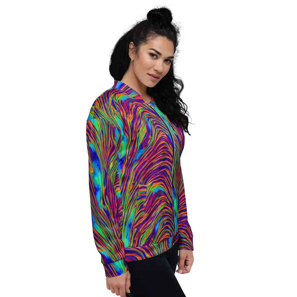 Lux Waves on Bomber Jacket — Right