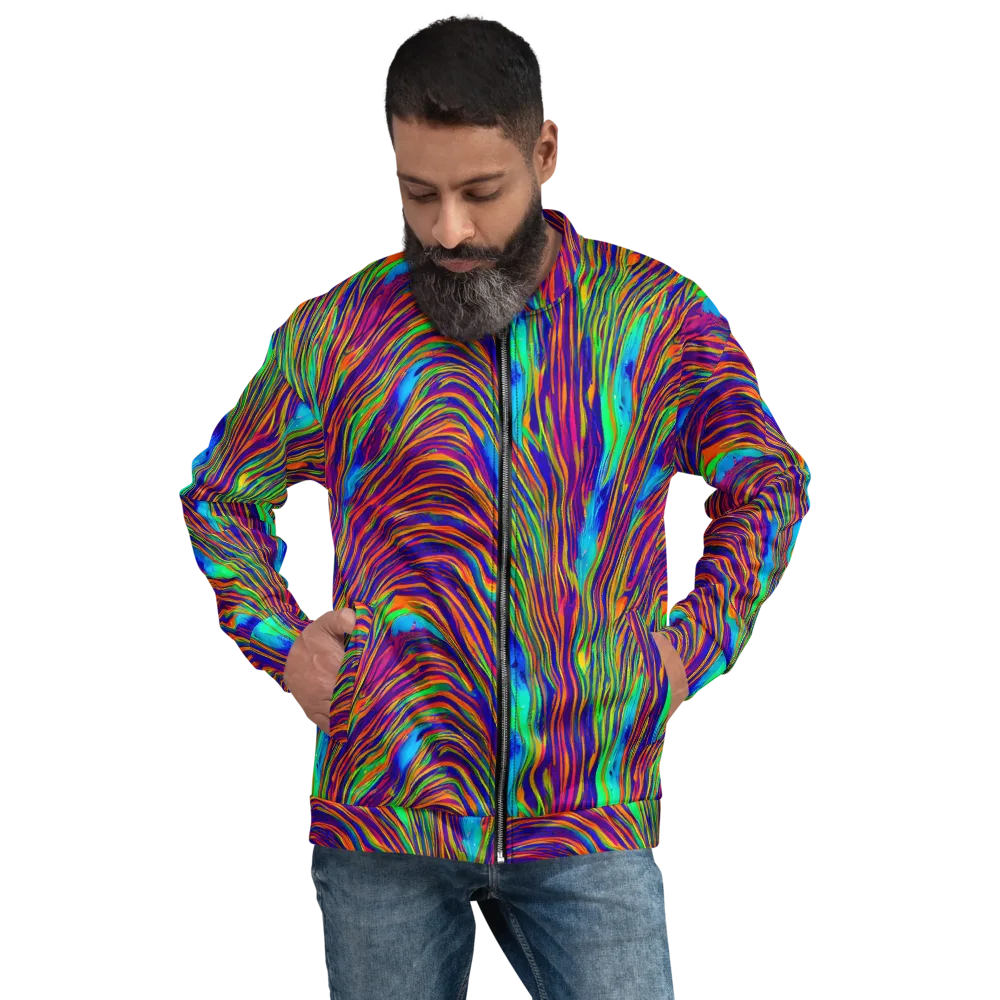 Lux Waves on Bomber Jacket — Front